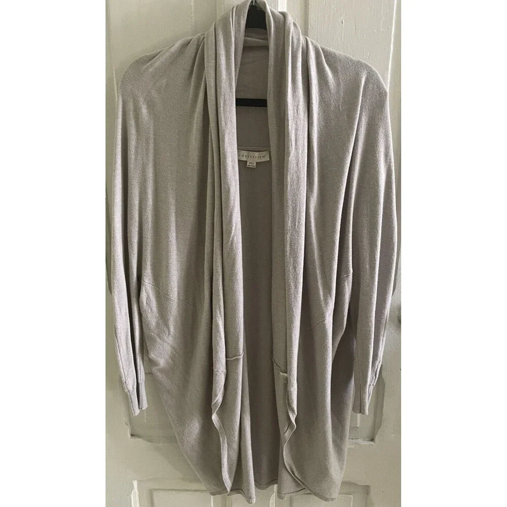 Love Stitch Neutral Circle Cardigan M/L Minimalist Contemporary Soft Athleisure